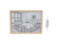 Baok-arte De Parede Iluminado Led Cuadro Com Luz Sombra Moldura De Foto 3 Cores Regulável Para Quarto Sala Modelo L 4