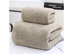Conjunto de 2 Peças Toalhas Grossas para Casa, Macias e Altamente Absorventes,cáqui,35x75cm/70x140cm GERTIZ