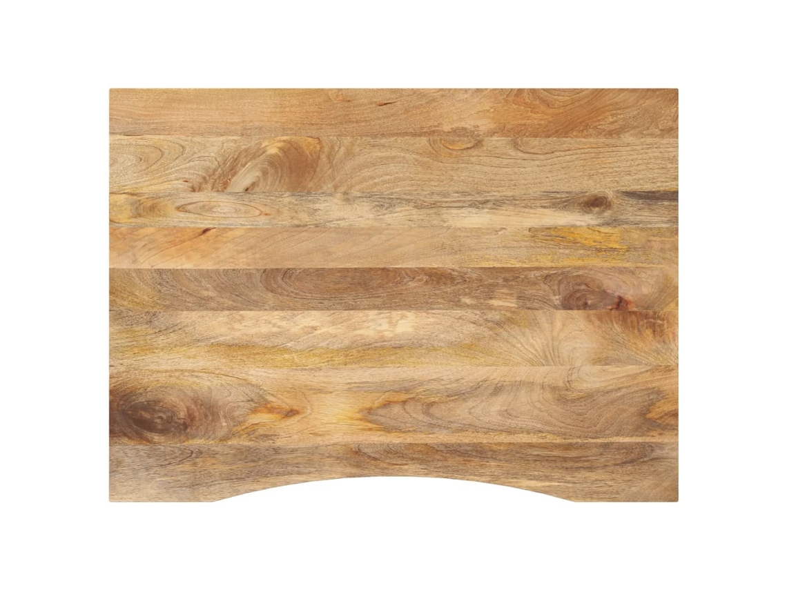 Vidaxl Tampo De Mesa Com Curva 110x80x2,5 Cm Mangueira Áspera Maciça