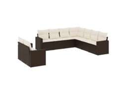 Garden Sofa Set, Garden Sofa Sets Vidaxl Marrom Rattan / Vime (n/a)