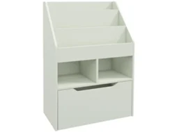 Estante de brinquedos com 3 compartimentos, 2 prateleiras e gaveta móvel com 4 rodas 60x29,9x90 Cm Verde | S/MARCA