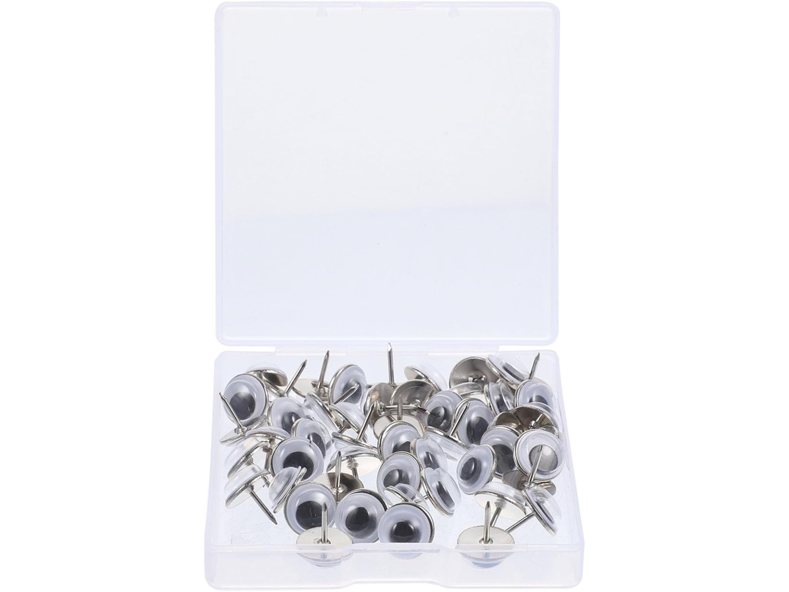 Stobok Conjunto De 50-tachinhas Em Formato Olho Para Decoração Mesa, Resistentes Ao Desgaste, Feitas De Plástico E Metal