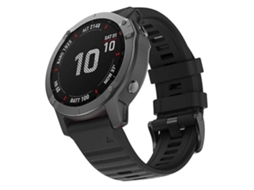 Pulseira De Relógio Lurelia Para Garmin Fenix 7x Em Silicone Preta