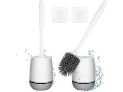 2026-2 Pack De Escova De Vaso Sanitário Com Base De Secagem Ventilada, Silicone, Instalação Em Parede Ou Chão Sem Furo