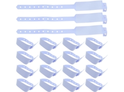 100 Pulseiras de Identificação Médica Confortáveis para Hospitais, Sapatos de PVC com Espaço para Escrita, Ideias para