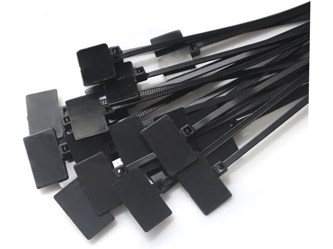 Pacote Com 250 Abraçadeiras De Nylon Para Cabos Elétricos Com Etiquetas (4 Unidades).