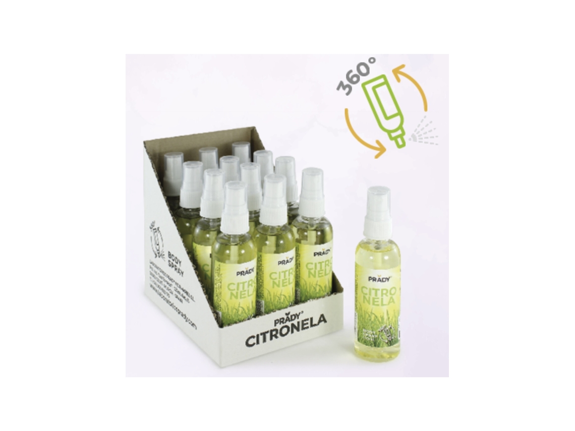 Spray Corporal De Citronela - 100ml - Prady | Refrescante Natural E Antimosquitos Para O Verão