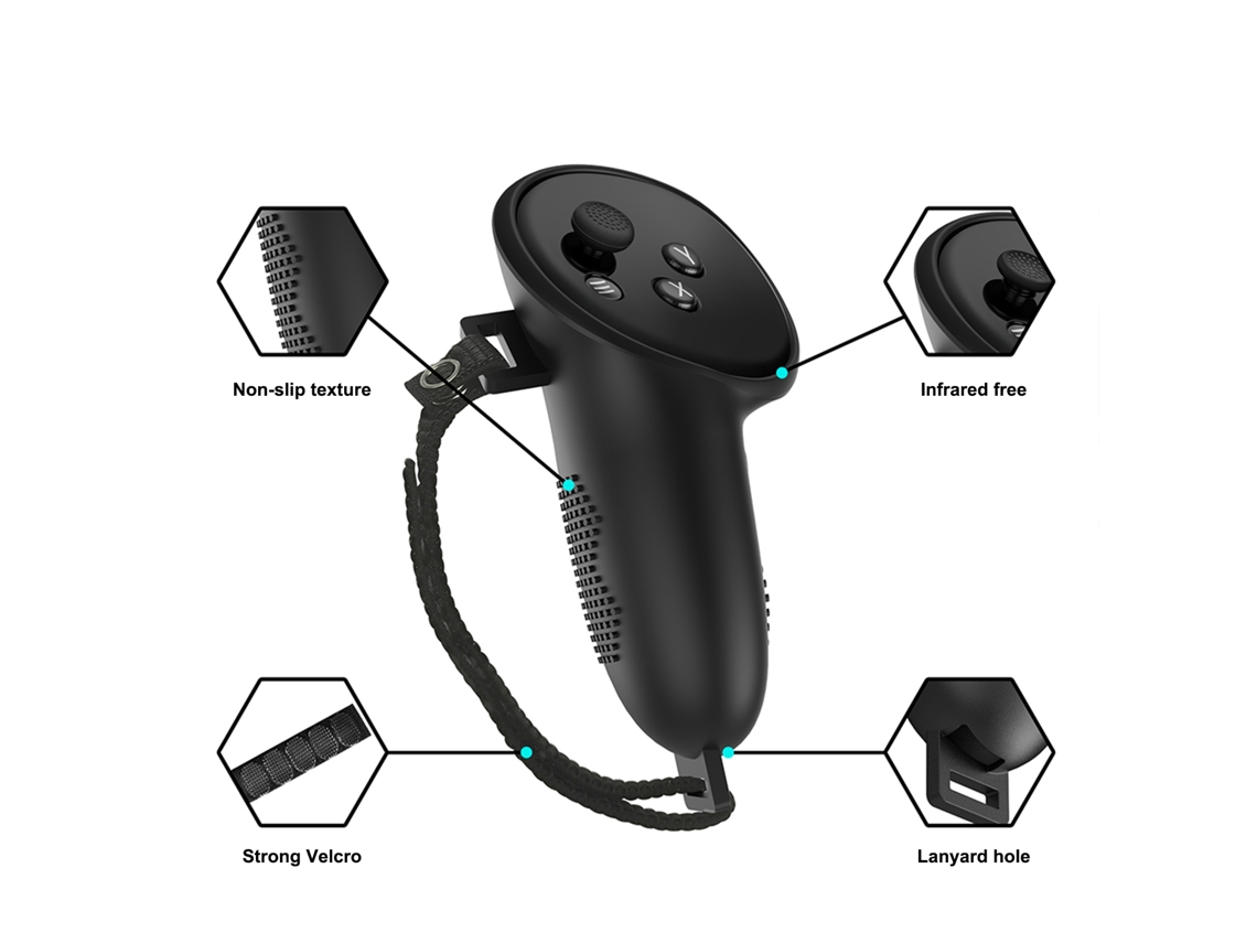 Aetheria kit 5 em 1 Capa Protetora Face Pad e Lente para Meta Quest3 Acessórios Vr Silicone