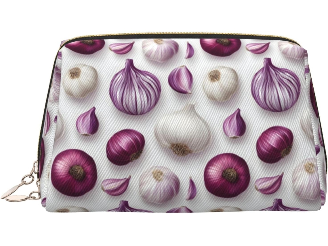 Necessaire de Maquiagem com estampa de cebolas, viagem