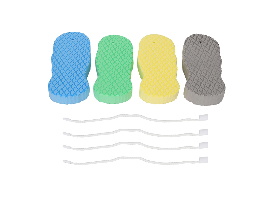 Conjunto de 4 esponjas de banho esfoliantes 3D ultramacias para todas as idades, limpeza profunda, macias e duráveis para a pele.