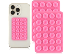 Capa De Silicone Com Ventosa Para Celular, Autoadesiva, Antiderrapante, Para Uso Sem As Mãos (rosa)