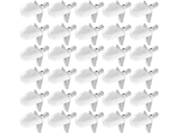 Pino De Suporte Para Prateleira, 30 Peças, Plástico, 3 Mm, Transparente