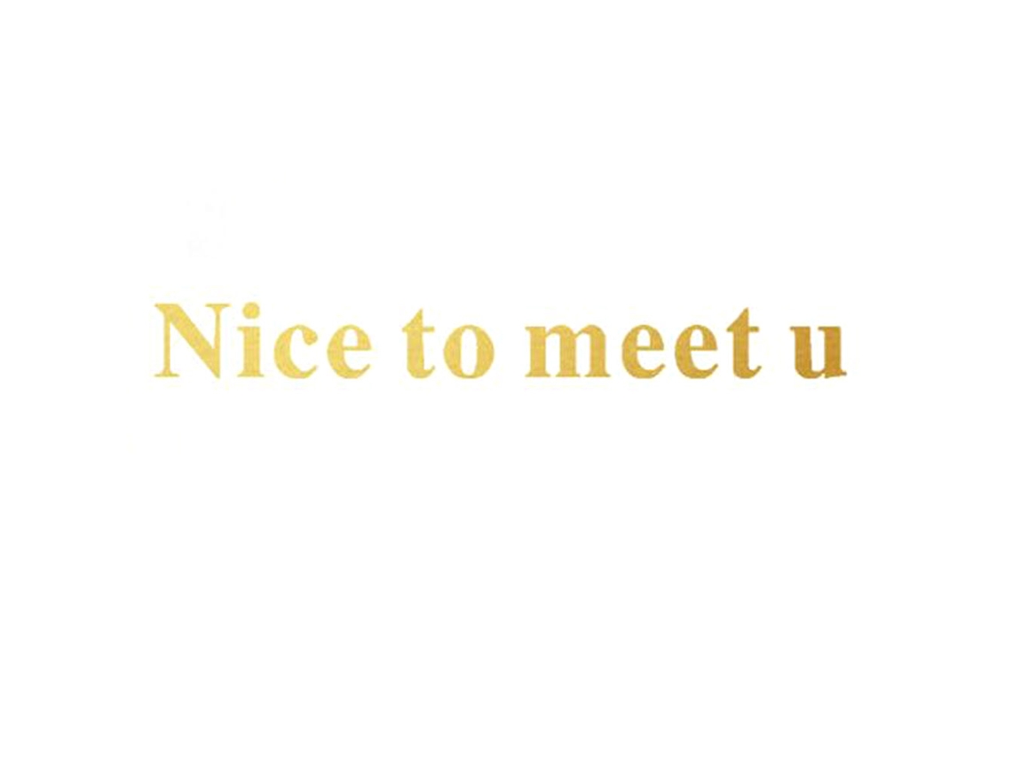 Adesivos Parede Removíveis Nice To Meet U Dourado S