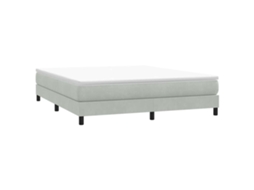 Vidaxl Cama Sem Molas/colchão 180x210 Cm Veludo Cinzento-claro