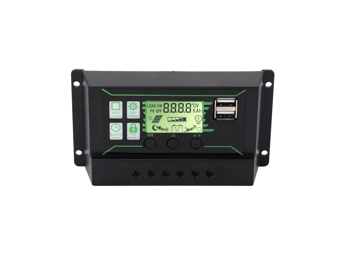 Controlador de Carga Solar Pwm 20a 12v/24v com Usb 5v 2a S/MARCA