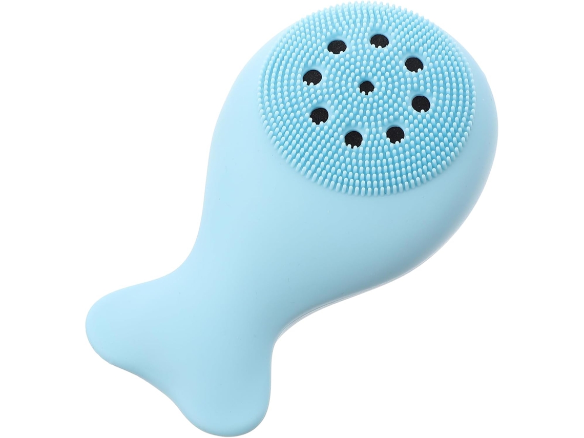 Escova De Banho Silicone Dupla Face, Esfoliante Corporal Prático E Suave Para Limpeza Massagem, Ideal Para Adultos, Azul