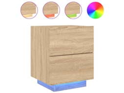 Bedside Cabinet, Bedside Cabinets Vidaxl Marrom Madeira Processada (n/a)