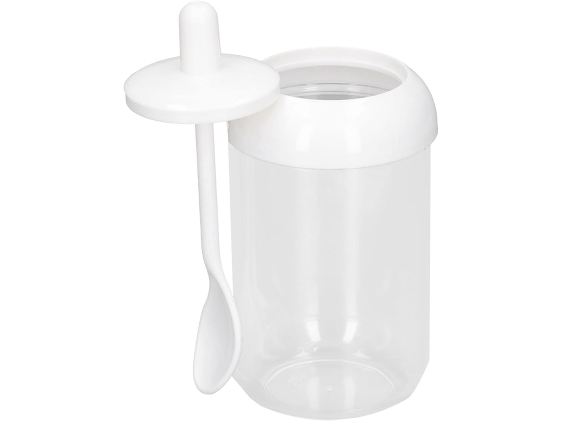 Pote Para Temperos Conjunto 3 Peças Transparente Colher Cozinha
