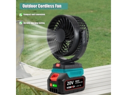 Ventilador Portátil Para Camping Com Base De Bateria Makita, Ventilador De Mesa Com Vento Potente, Ajustável Em 360° Para Camping E Trabalho
