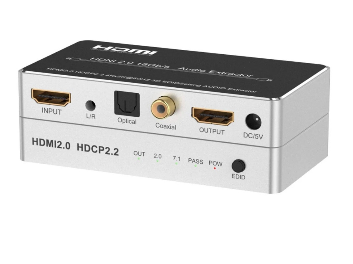 Extrator de Áudio HDMI 2.0 HDMI YIZHOOD Preto