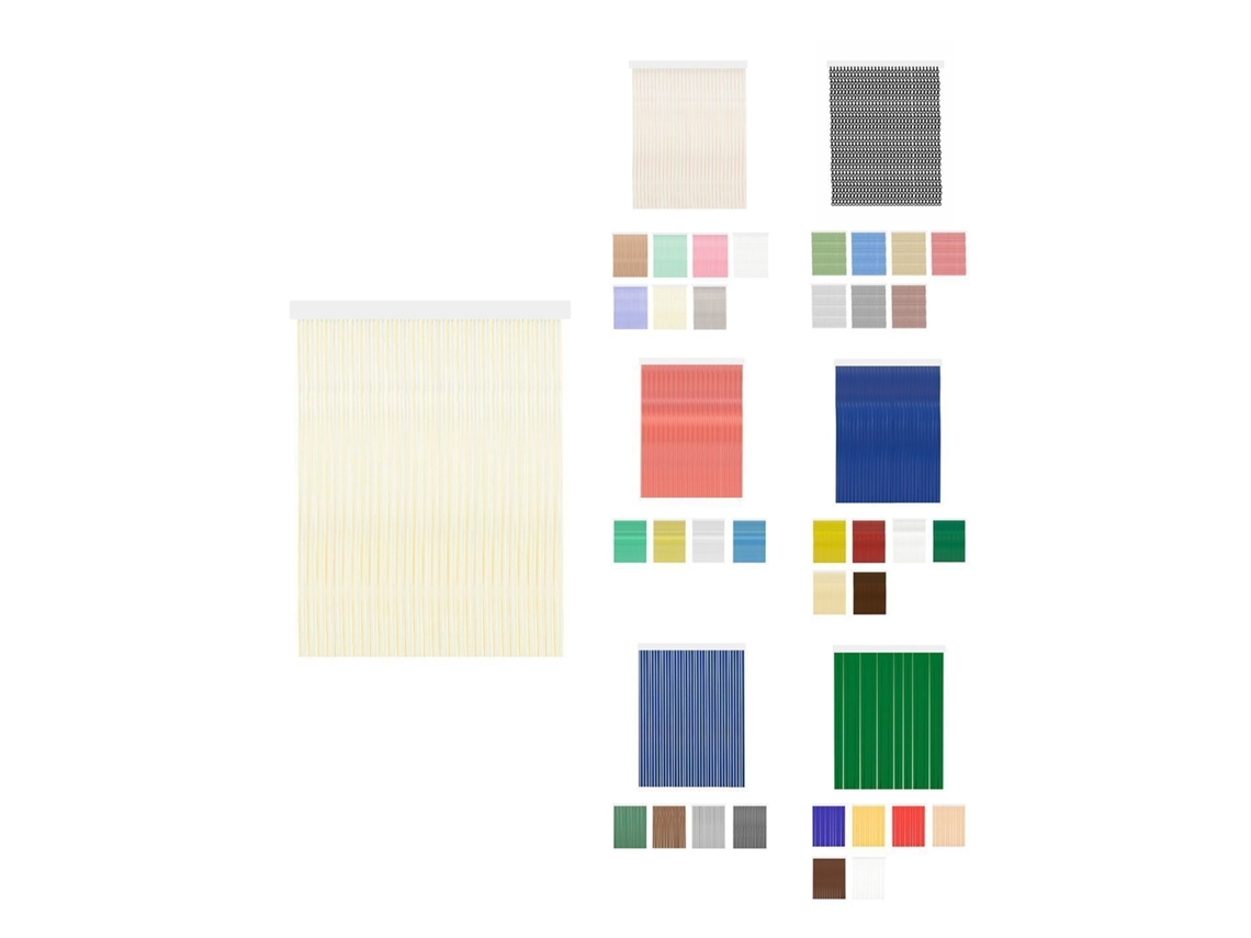 Cortinas De Exterior Impermeables – Cortinas Antimoscas Para Terrazas Y Porche Desire - Amarillo 130 X 240 Cm