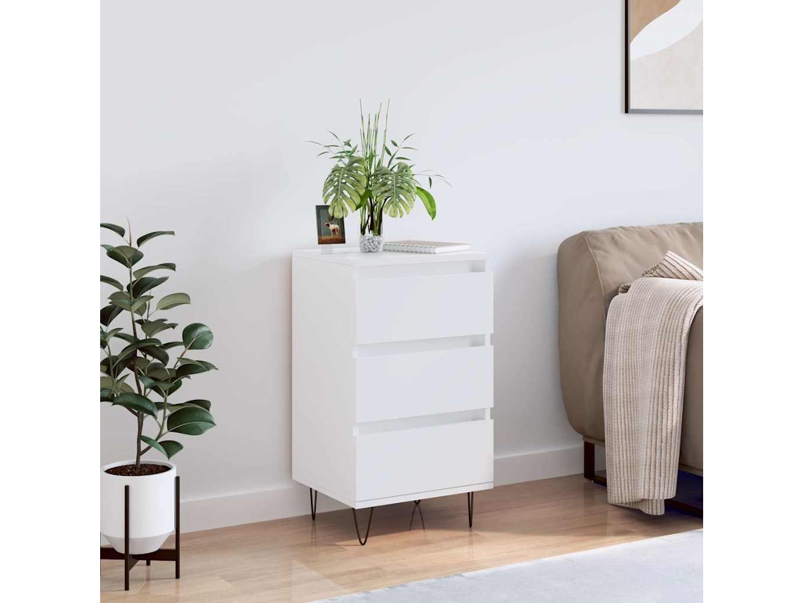 Vidaxl Aparador 40x35x70 Cm Derivados De Madeira Branco