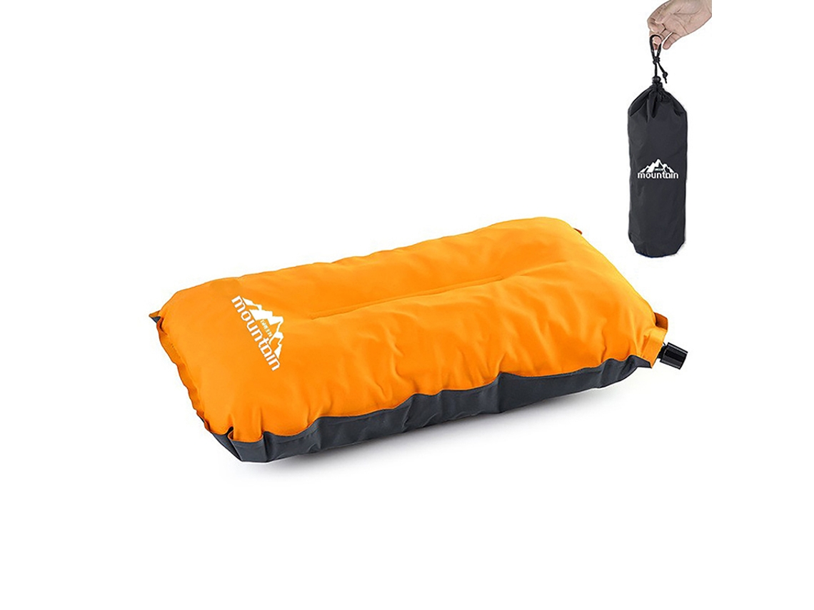 Almofadas Infláveis​​ Ultraleves, Dobráveis​​ e Compactas para Uso Externo, Cor Laranja BRILVIBERA