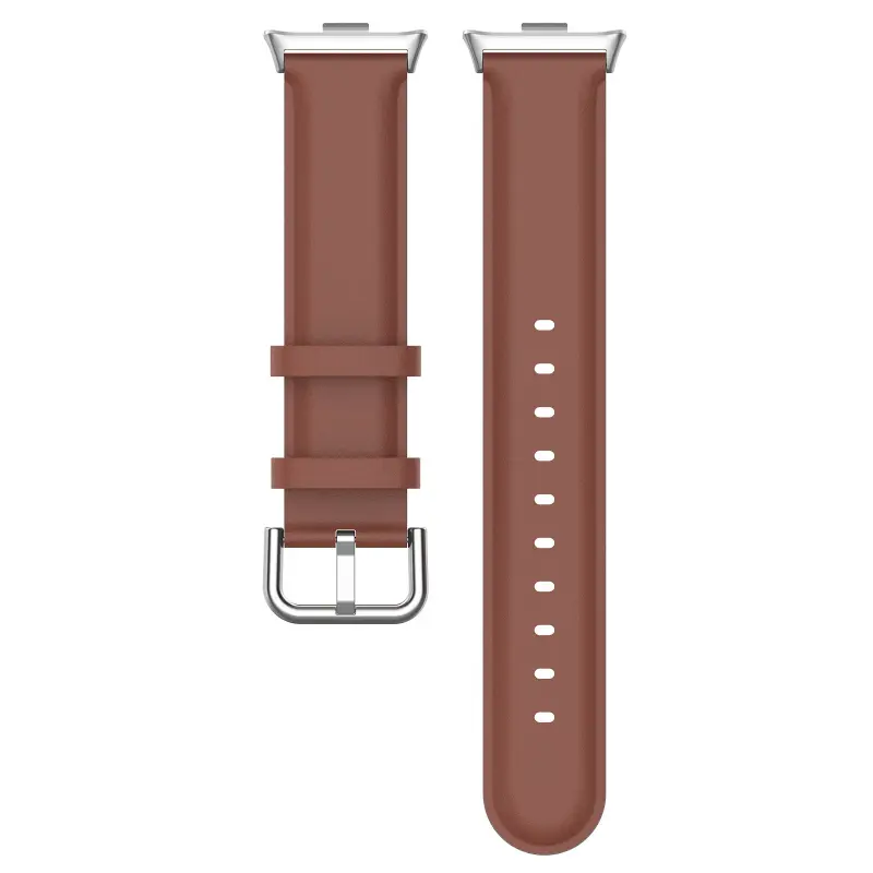 Bracelete Szsmart De Couro Para Xiaomi Smart Band 9 Pro Marrom