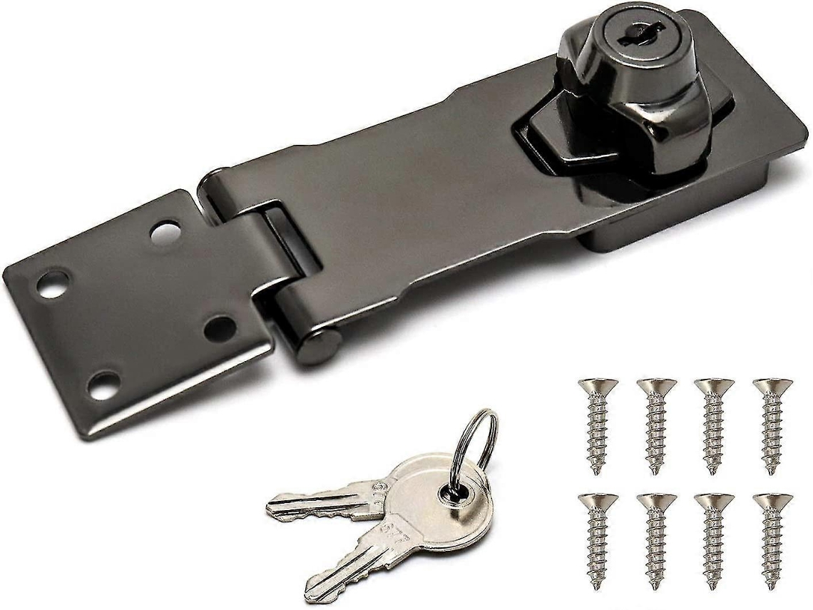 Pestillo de Seguridad de Tipo Perilla Con Llave para Puerta Principal Garaje Caja Madera Ventana Armario Negro 1 Pieza