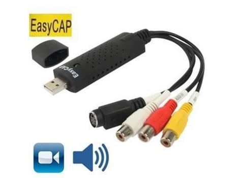 Captura De Vídeo Easycap Pen Usb 2.0 Compatível Com Windows Preto 100 Novo