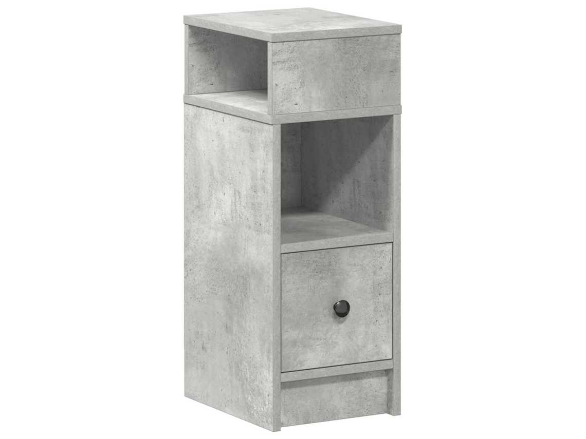 Mesa de Cabeceira com Gaveta Cinzento Cimento MAISON EXCLUSIVE (25x31x66 cm)