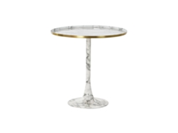 Mesa lateral de alumínio com efeito mármore, 51x51x51cm ALEXANDRA HOUSE LIVING