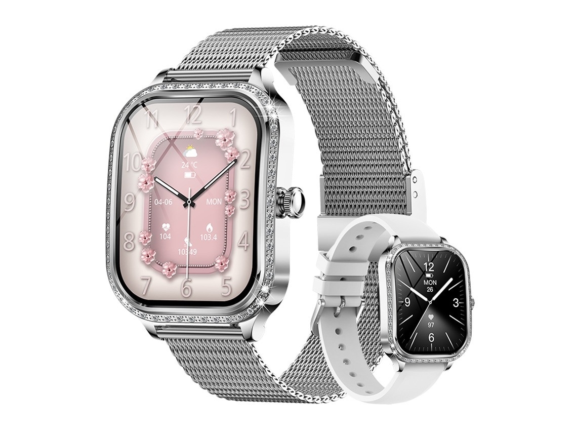 Smartwatch Mk88 Com Bluetooth E Design Moderno (prata)