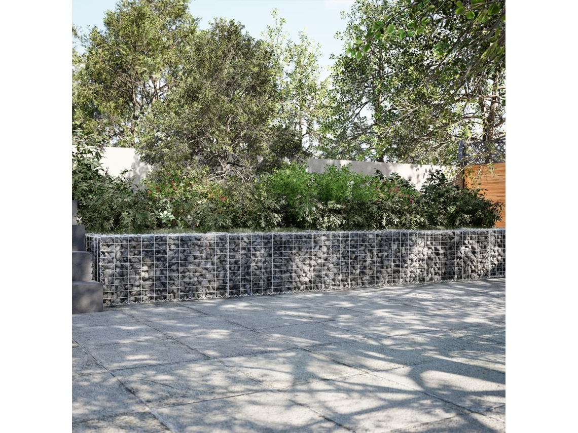 Vidaxl Cesto Gabião Com Cobertura 1000x50x50 Cm Ferro Galvanizado