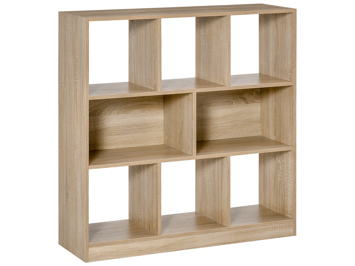 Estante Madeira Natural 3 Prateleiras 97.5x30x100cm