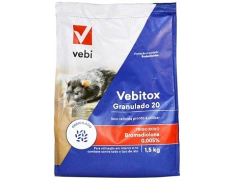 Raticida VEBIRAT Trigo Granulado (pac.1,5kg)