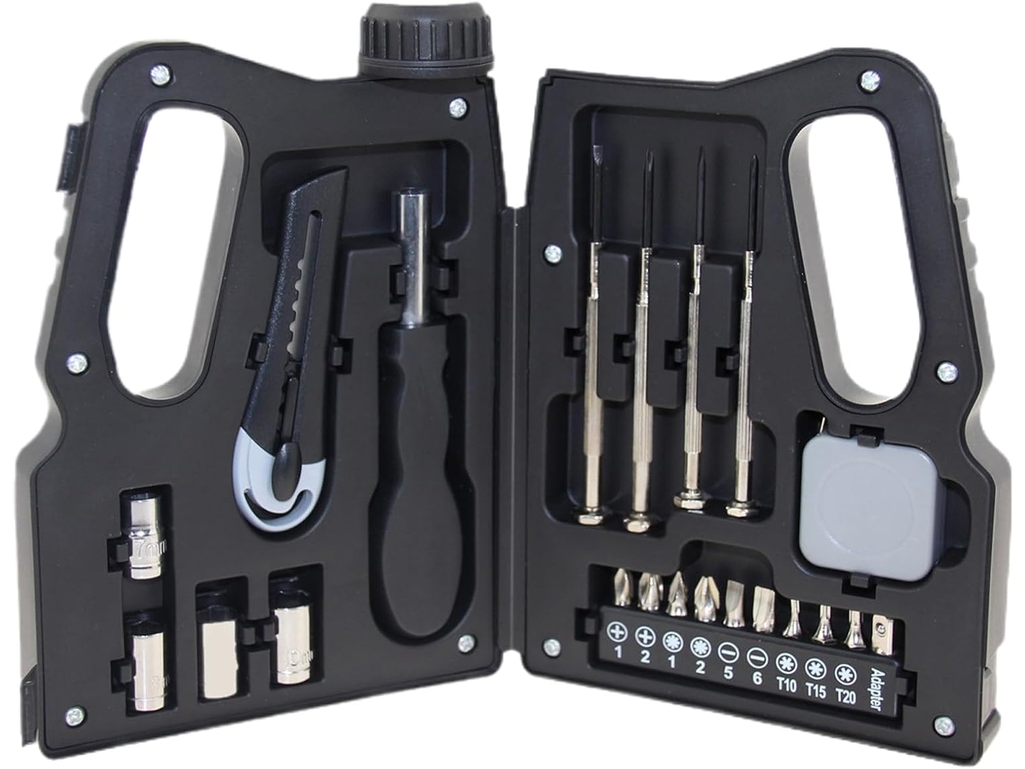 Kit De Ferramentas Multifuncional Com Chave De Fenda E Estojo De Armazenamento Moldado.
