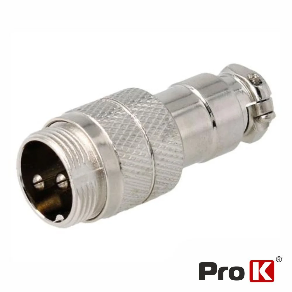 Ficha Microfone 2p Macho P/ Soldar Prok