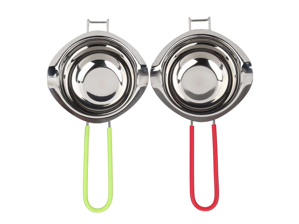 2pcs panela de derreter 400ml aço inoxidável para manteiga chocolate queijo cozinha ferramenta S/MARCA