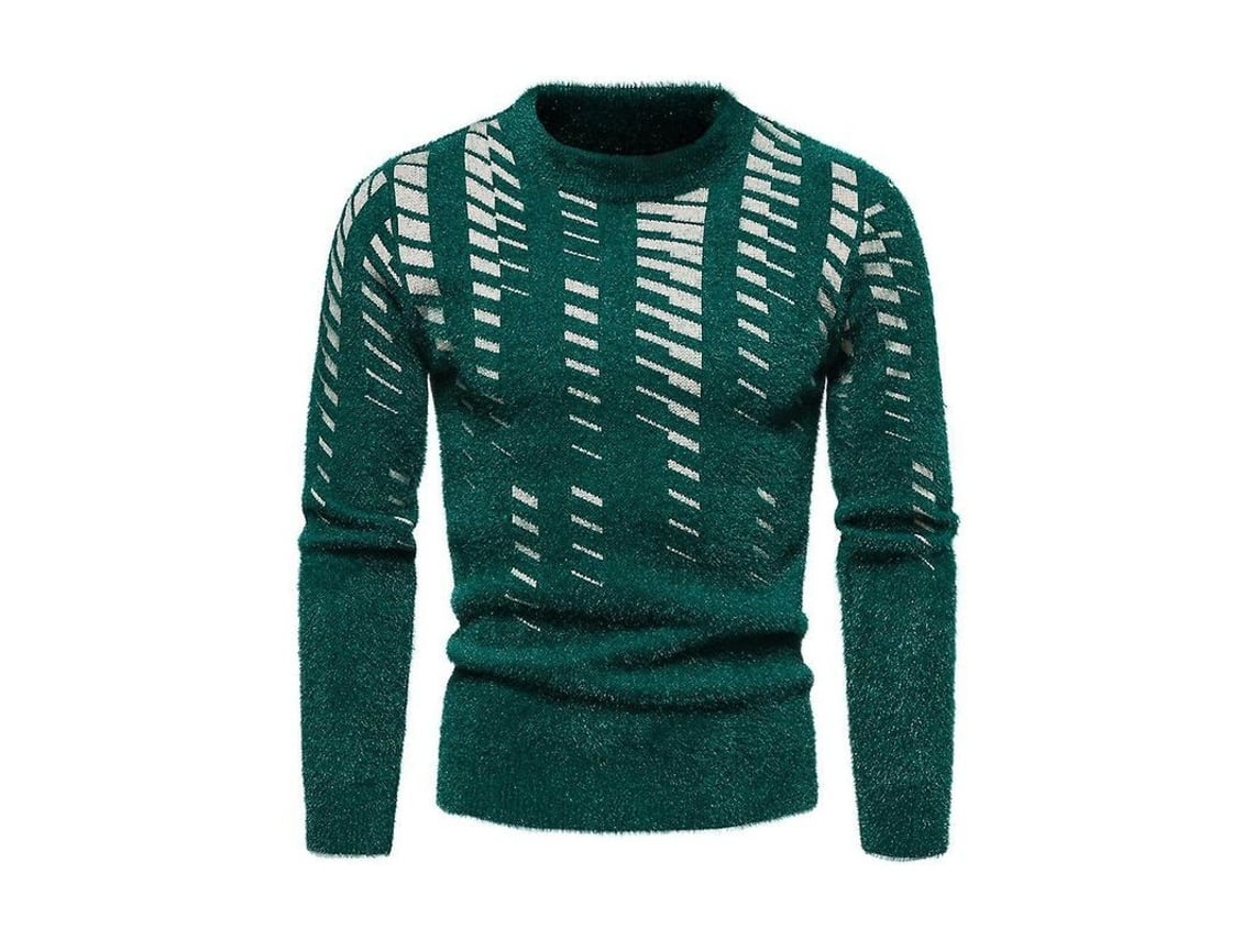 2026 jersey de Punto para Hombre Manga Larga Cuello Redondo Slim Fit Casual Suéter de Invierno