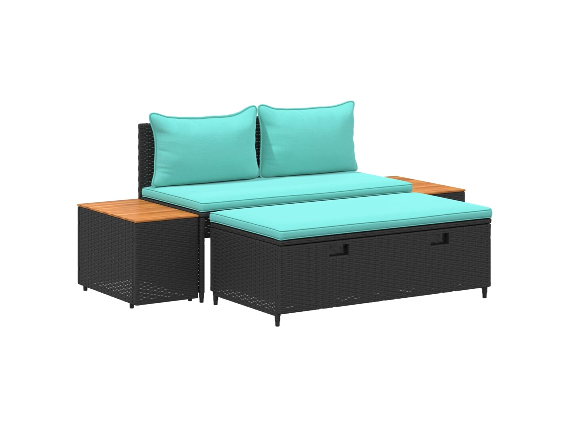 Maison Exclusive - Conjunto De Sofás Para Exterior 4 -seater 4 Unid. Retangular