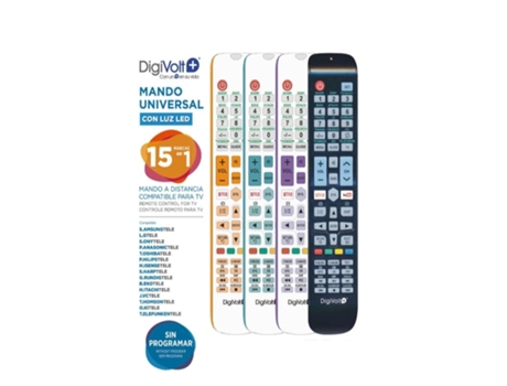 Controle Remoto Universal para Tv DIGI VOLT 15 em 1 Sem Programação