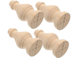 Conjunto De 4 Pés Madeira Maciça Tehaux Para Móveis, Pés De Reposição Para Sofá E Mesa, Pés Rústicos De Madeira Sem