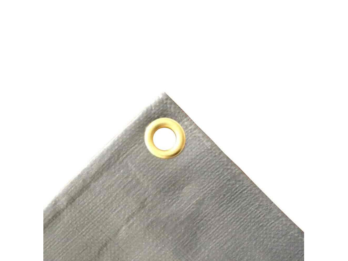 Lona Impermeável 4x8m Cinza 280 G/m² Resistente Proteção Multiuso Boni Shop