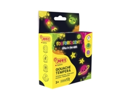 Têmpera Fosforescente Caso de 4 35 Ml de 35 Ml Baseado em Ingredientes Naturais Fáceis de Lavar Douradojovi