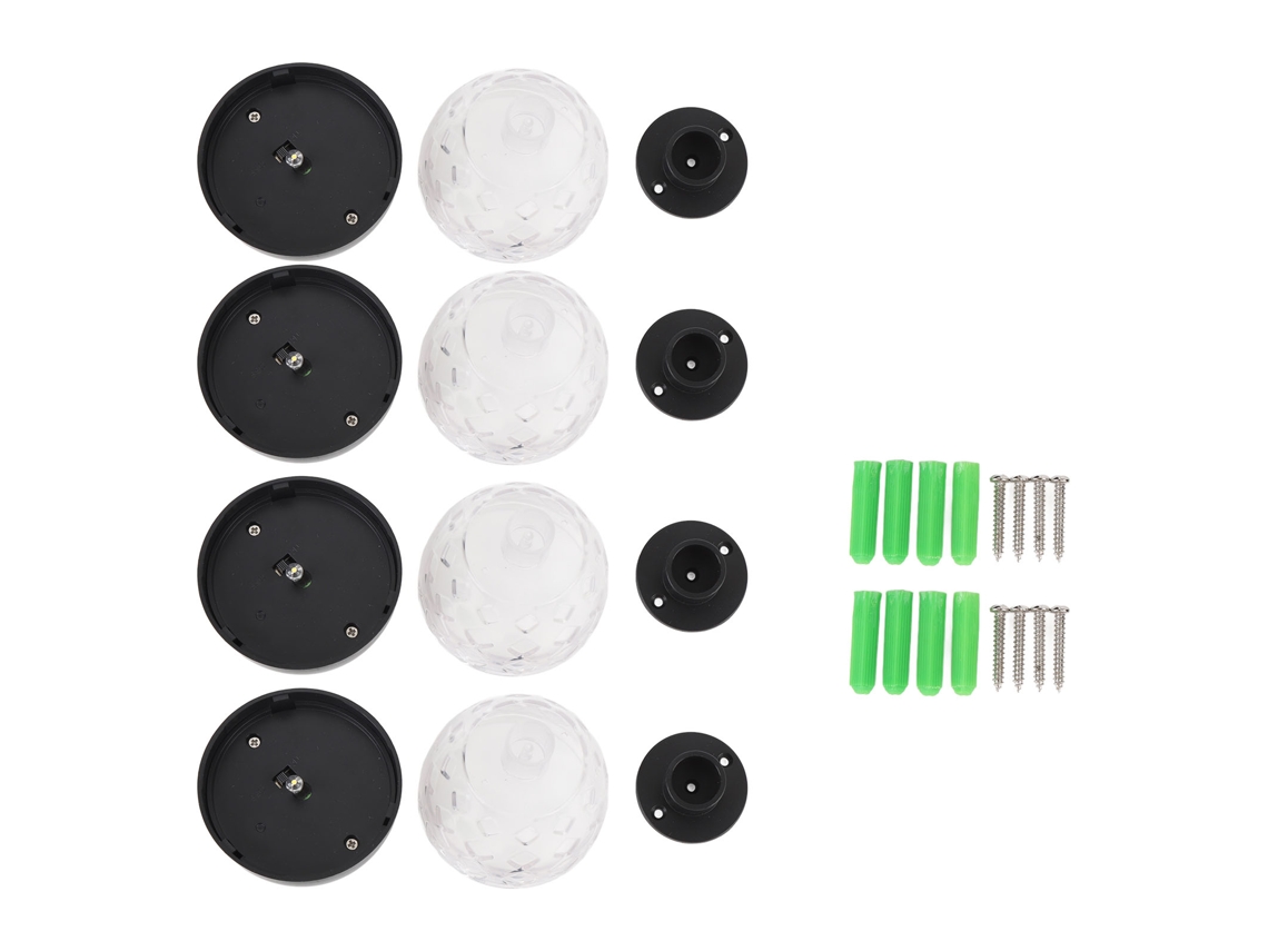 4pcs Luzes Solares para Cerca Ip65 Resistente À Água Luzes de Parede Exteriores para Jardim Pátio Quintal Decor Auto On | S/MARCA
