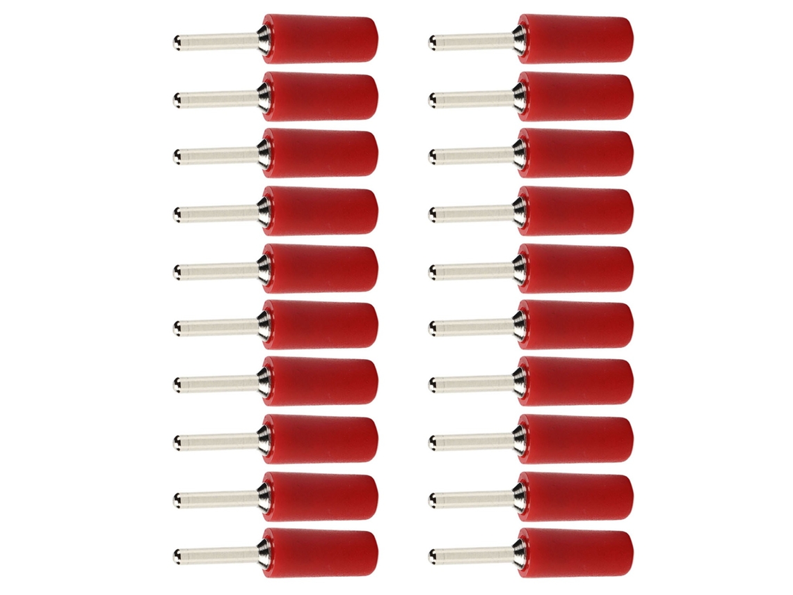 Conjunto De 20 Plugs Banana 2mm Laxiscreed, Nickelados, Resistentes À Água E Conexão Segura