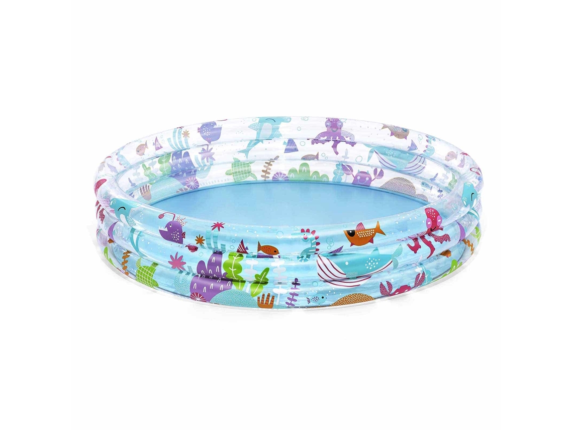 Bestway Deep Diving Piscina Inflável Autossustentável Infantil Ø152x30 Cm Design Fundo Do Mar Instalação Rápida Idade Maior De 2 Anos