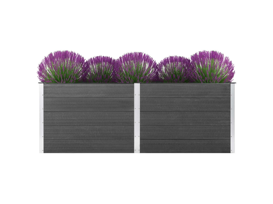 Garden Raised Bed, Garden Raised Beds Vidaxl Cinzeto Wpc (250 X 50 X 91 Cm)