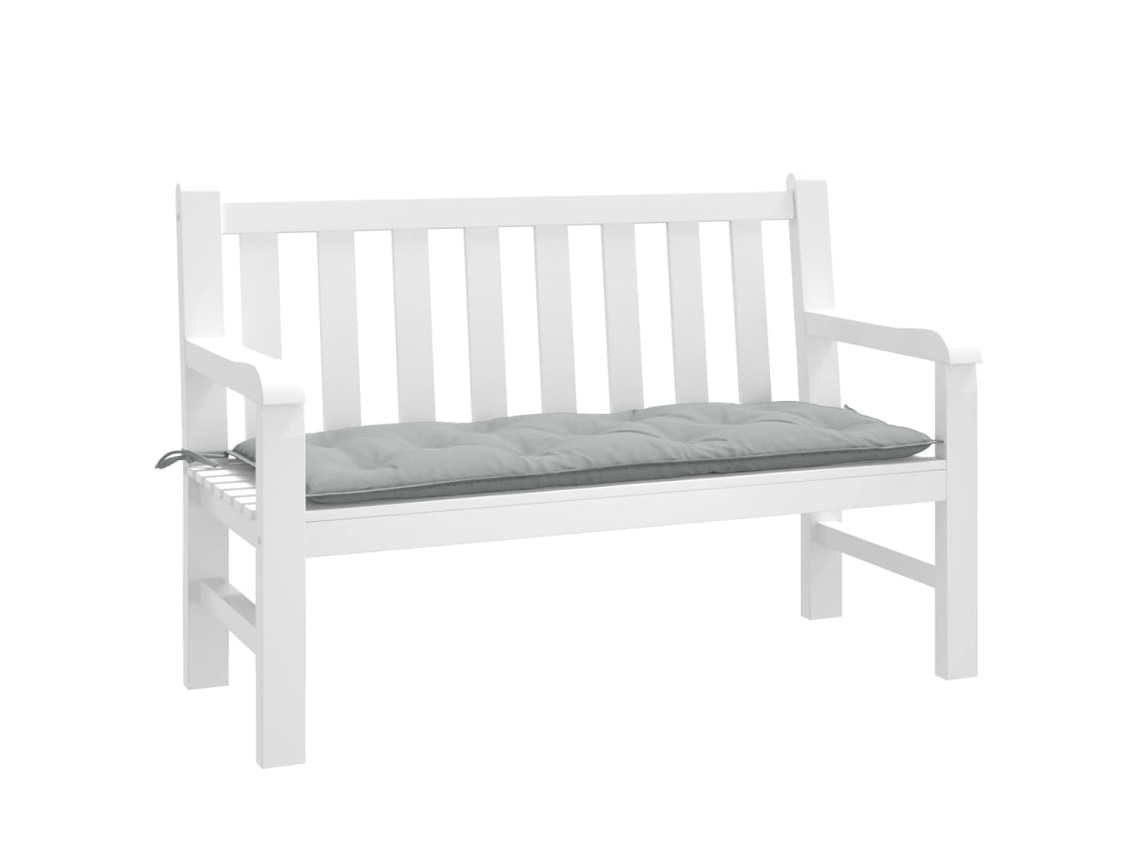 Vidaxl Almofadão Banco Jardim 120x50x7cm Mesclado Cinza-claro